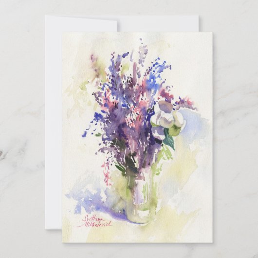Gentle Floral Composition – Hand-Painted  Kaart (Voorkant)