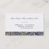 , Gentle Floral-voorzitter Interior Design Visitekaartje (Achterkant)