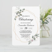 Gentle Greenery Waterverf Leaf Lijst & Flower Kaart (Staand voorkant)