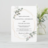 Gentle Greenery Waterverf Leaf Lijst & Flower Kaart (Staand voorkant)