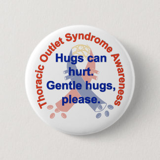 Gentle Hugs TOS Awareness Pin Ronde Button 5,7 Cm