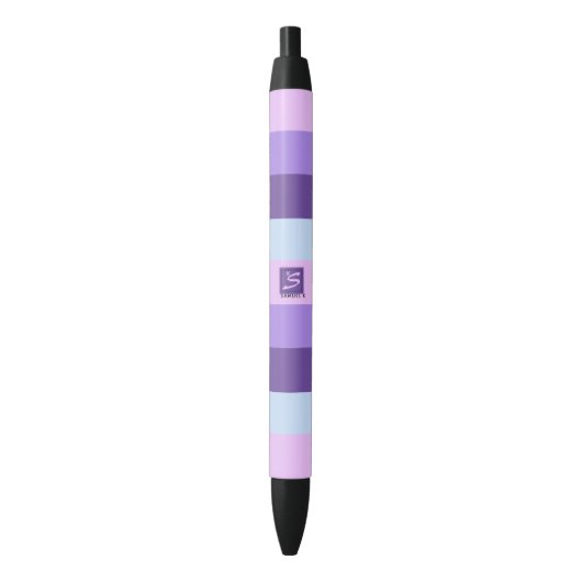Gentle Lavender Dreams Color Palette Monogram Blauwe Inkt Pen (Voorkant Verticaal)