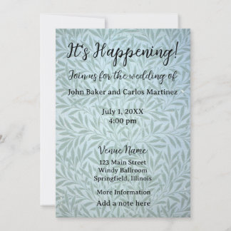 Gentle Leaves Wedding Invitation Kaart