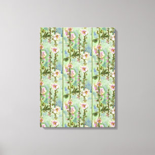 Gentle Mallow Triptych Canvas Afdruk