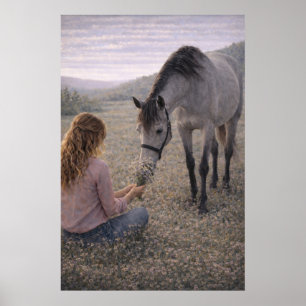 Gentle Meadow Paarden Kunst Poster