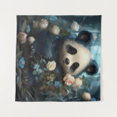 Gentle Panda Beer onder Oerwoud Rozen Wandkleed (Voorkant (horizontaal))