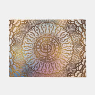 Gentle Pastel and Gold Choku Rei Symbol in Mandala Deurmat