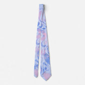 Gentle Pastel Blue and Pink Swirls Pattern Stropdas (Achterkant)