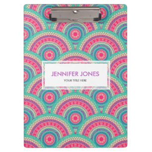 Gentle Pastel Colored Tribal Circular Pattern Klembord