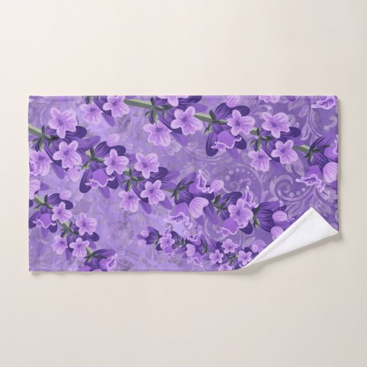 Gentle Pastel Lavender Pattern Bad Handdoek (Handdoek)