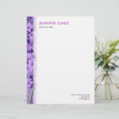 Gentle Pastel Lavender Pattern Custom Briefhoofd (Staand voorkant)