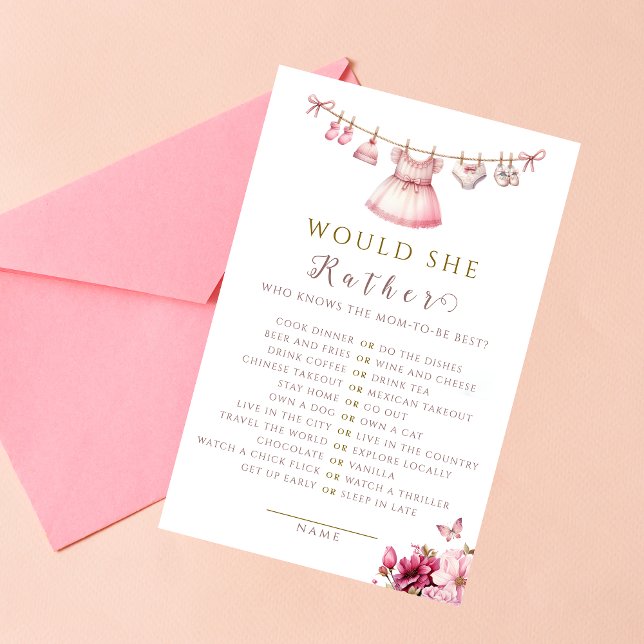 Gentle Pink Waterverf Game Set Baby shower (Creator heeft geüpload)