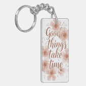 Gentle Reminder with Soft Florals Sleutelhanger (Voorkant Links)