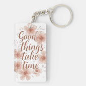 Gentle Reminder with Soft Florals Sleutelhanger (achterkant)