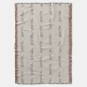 Gentle Repeated Word Pattern Cozy, Calm & Soft Deken (Voorkant Verticaal)