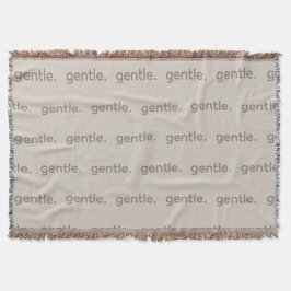 Gentle Repeated Word Pattern Cozy, Calm & Soft Deken