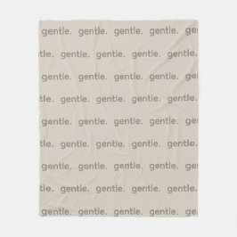 Gentle Repeated Word Pattern Cozy, Calm & Soft Fleece Deken