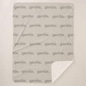 Gentle Repeated Word Pattern Cozy, Calm & Soft  Sherpa Deken (Voorkant)