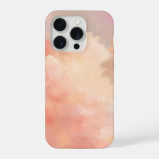 gentle sky, abstract cloud art, pastel sky design, iPhone 15 pro hoesje