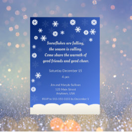 Gentle Snowflake Holiday Party Kaart