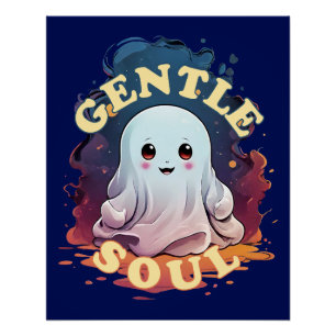 Gentle Soul Kawaii Ghost Perfect Poster