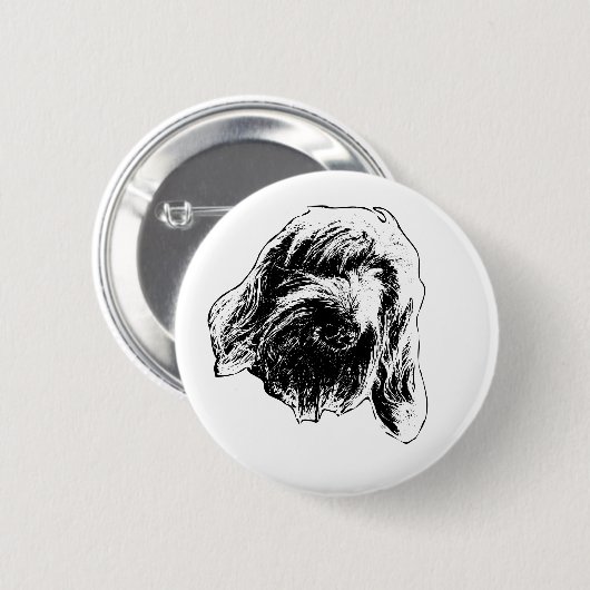 Gentle Spinone Mood Ronde Button 5,7 Cm (Voorkant /achterkant)