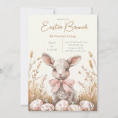 Gentle Spring Lamb & Pastel Easter Egg Hunt Kaart (Voorkant)