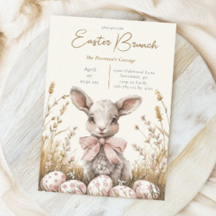 Gentle Spring Lamb & Pastel Easter Egg Hunt Kaart