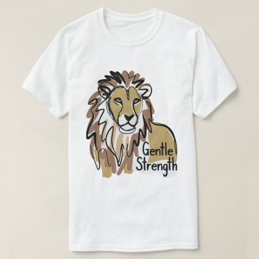 gentle strength lion t-shirt (Design voorkant)