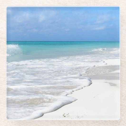 Gentle Surf Glazen Onderzetter (Voorkant)