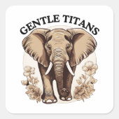 Gentle Titans Vierkante Sticker (Voorkant)