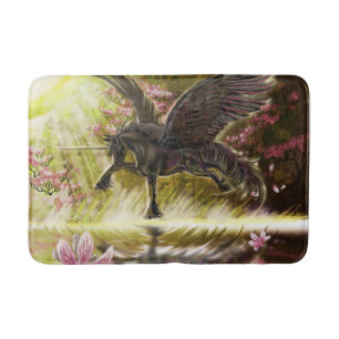 Gentle Touch~winged unicorn Badmat