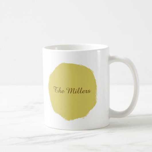 Gentle Warm Yellow Circle Coffee Mug (Droite)