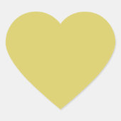 Gentle Warm Yellow Cute Heart Sticker (Voorkant)