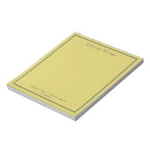 Gentle Warm Yellow Minimalist Notepad Notitieblok (Gedraaid)