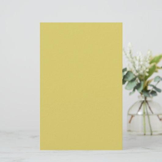 Gentle Warm Yellow Stationery Paper Briefpapier (Staand voorkant)