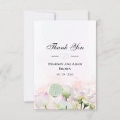 Gentle Water Lilies en Loti Waterverf Dank u wel Bedankkaart (Voorkant)