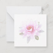 Gentle Water Lilies en Lotuses Wedding RSVP Notitiekaartje (Achterkant)