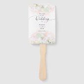 Gentle Water Lilies & Loti Waterverf Wedding Menu Handwaaier (Voorkant)