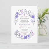 Gentle Whisper Lavender Invitation Kaart (Staand voorkant)