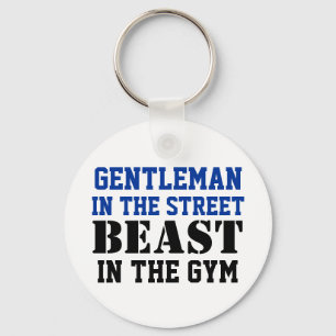 Gentleman and Beast Workout Motivation Sleutelhanger