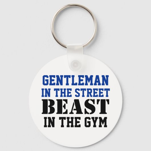Gentleman and Beast Workout Motivation Sleutelhanger (Voorkant)