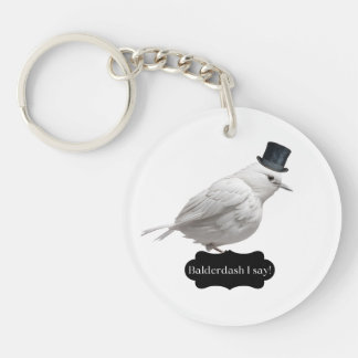 Gentleman Bird Dragen een cilinder Pet Sleutelhanger