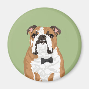 Gentleman English Bulldog Magnet for Hondenliefheb Magneet