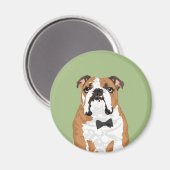 Gentleman English Bulldog Magnet pour Amoureux de  (Recto/Verso)