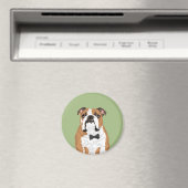 Gentleman English Bulldog Magnet pour Amoureux de  (In Situ (Lave-vaisselle))
