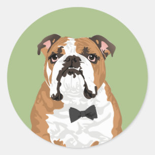 Gentleman English Bulldog Sticker for Hondenliefhe