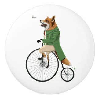 Gentleman Fox die de dragonfly achtervolgt Keramische Knop