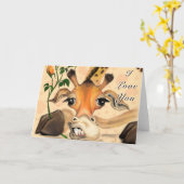 Gentleman Giraffe Grappige Valentijnsdag Kaart (Gele Bloem)