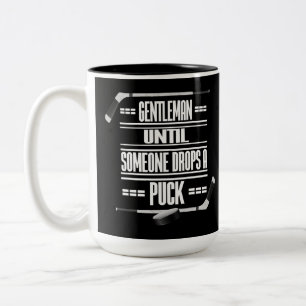 Gentleman Ice Hockey Humor Black Tweekleurige Koffiemok
